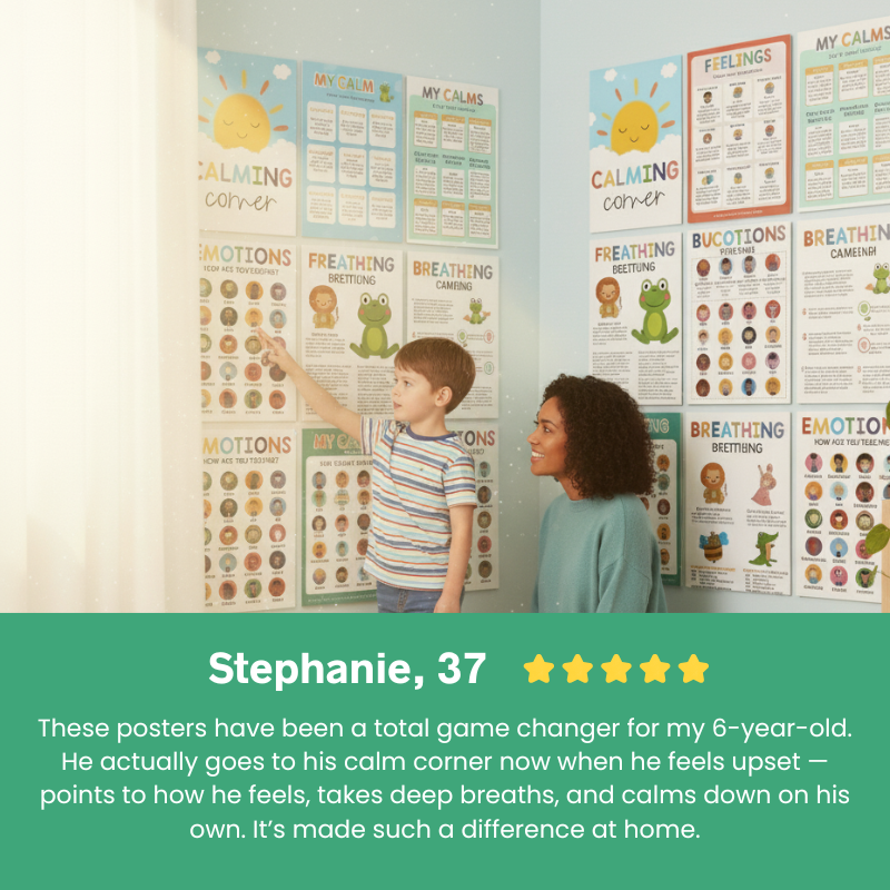 Mindful Sprouts® Emotional Growth Pack – 12 Calming Corner Prints for Kids