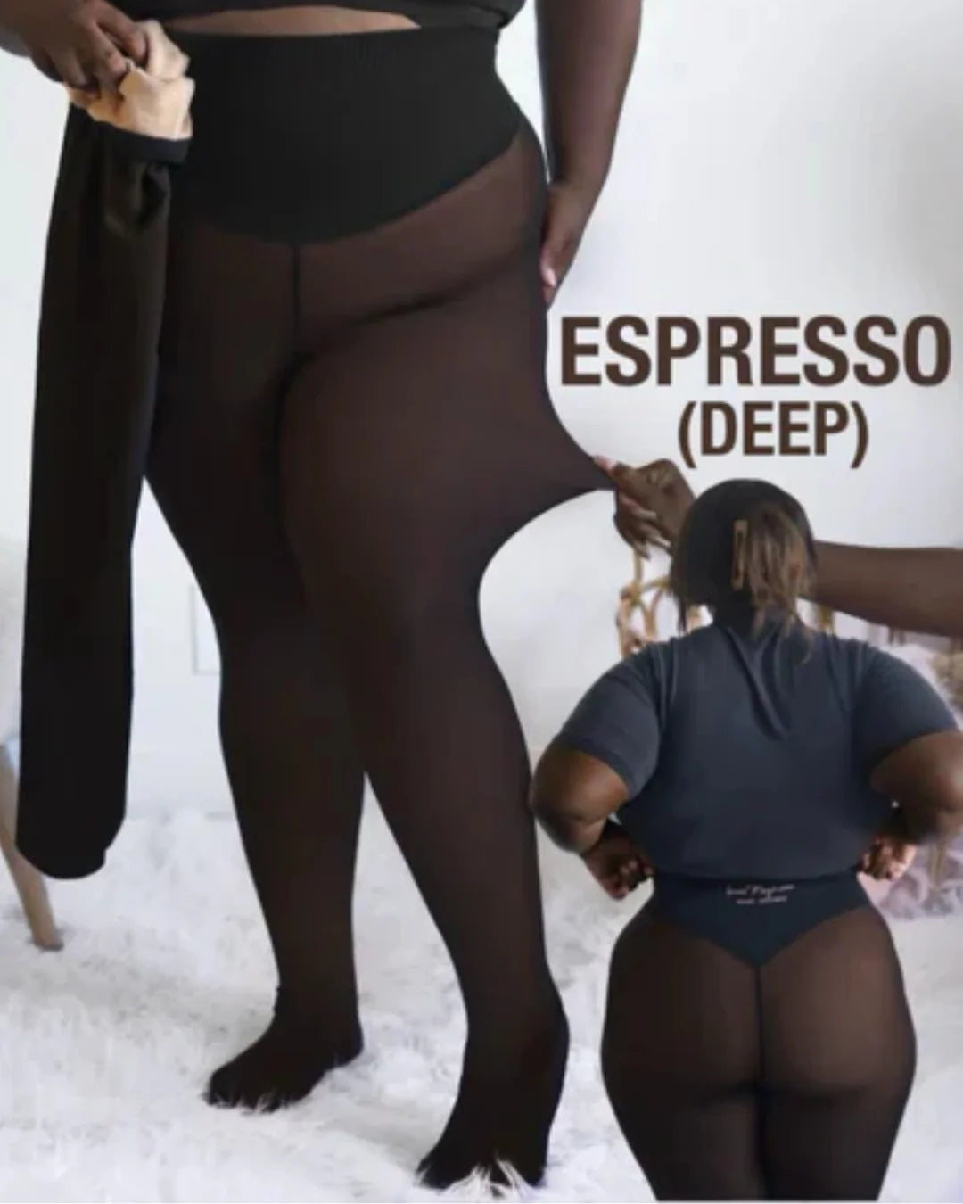 Snatched One-Seam Sheer Fleece Leggings